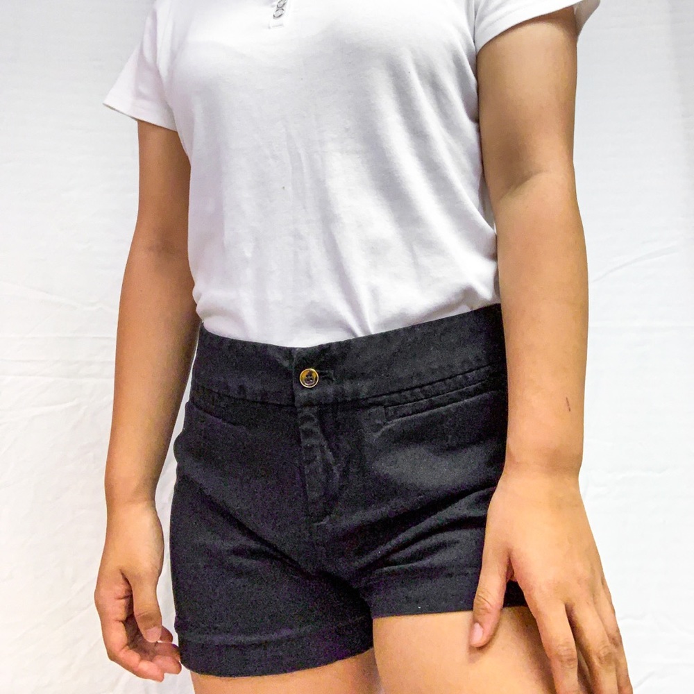High rise black shorts